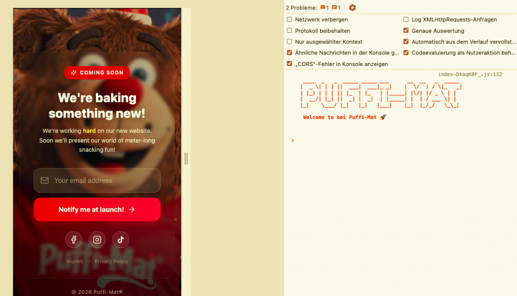 Picture of TERMINAL at Puffi-Mat.com.  Logo from PUFFI MAT in ASCII ART 